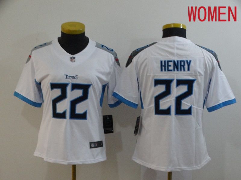 Women Tennessee Titans #22 Henry White New Nike Vapor Untouchable Limited NFL Jersey